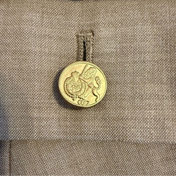 J.Crew Vivienne Italian Wool Blazer Tan Gold Button Women’s 12T Tall - Picture 7 of 16